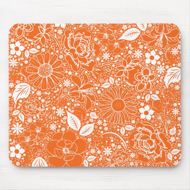 Tapis De Souris Beautés botaniques Pad à souris orange (Devant)