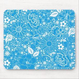 Tapis De Souris Beautés botaniques Pavé bleu clair pour souris