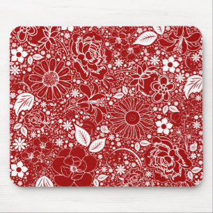 Tapis De Souris Beautés botaniques Rouge Souris