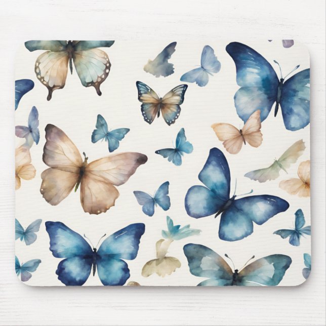 Tapis De Souris Beautés Papillons (Devant)