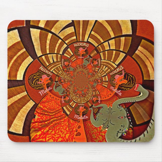 Tapis De Souris Beautiful Amazing Giraffe love safari (Devant)