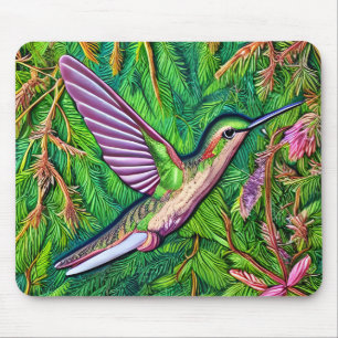 Tapis De Souris Beautiful Shabby Chic Little Hummingbird.