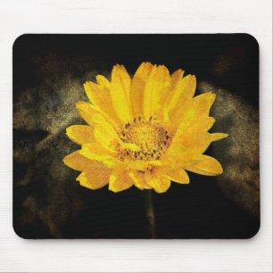 Tapis De Souris Beautiful Sunflower with Dark Brown Background