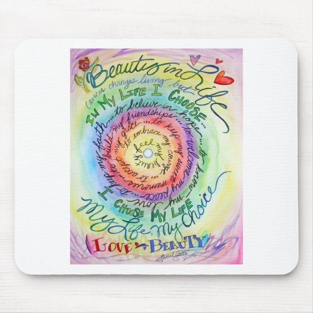 Tapis De Souris Beauty in Life Rounded Rainbow (Devant)