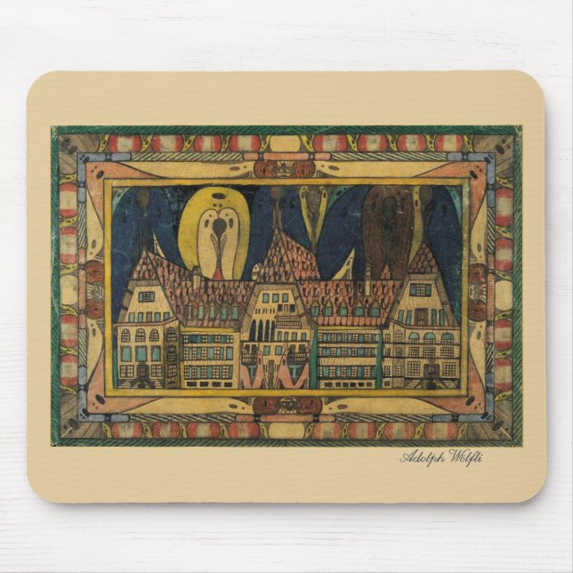 Tapis De Souris Beaux-arts de Wölfli "Waldau" (Devant)