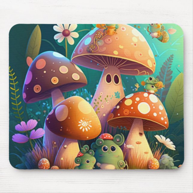 Tapis De Souris Beaux champignons mignons (Devant)
