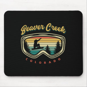 Tapis De Souris Beaver Creek Colorado Planche à Neige Vintage Ski