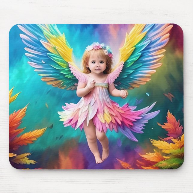 Tapis De Souris Bébé Bébé Ange ailes Art-38424 (Devant)