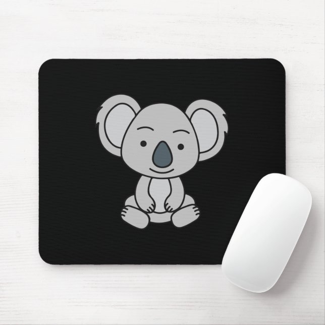 Tapis De Souris Bébé Cute Koala Avec Le Sourire Assis (Avec souris)