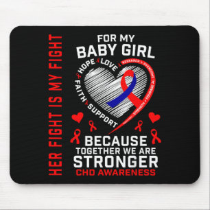 Tapis De Souris Bébé Fille Maladie Cardiaque Maman Sensibilisation