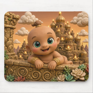 Tapis De Souris Bébé Génie Mignon, Mythique