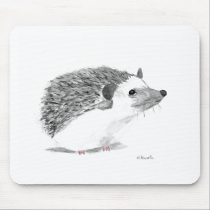 Tapis De Souris Bébé hérisson animal mignon Aquarelle faune