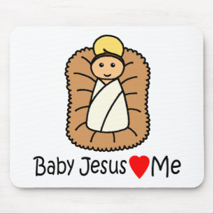 Tapis De Souris Bébé Jésus Coeur (Amours) Moi
