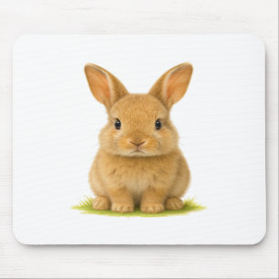 Tapis De Souris Bébé lapin dans l'herbe