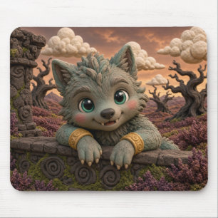 Tapis De Souris Bébé Loup-Garou Mignon, Mythique