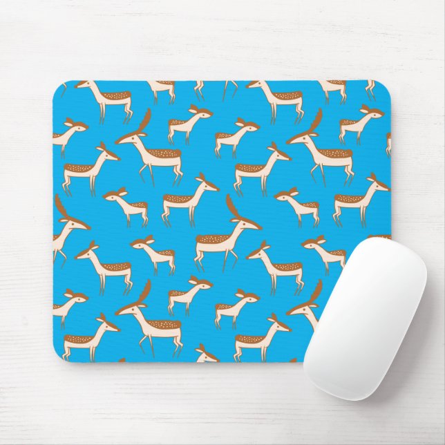 Tapis De Souris Bébé mignon cerf et famille (Avec souris)