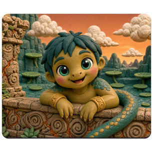Tapis De Souris Bébé Naga Mignon, Mythique
