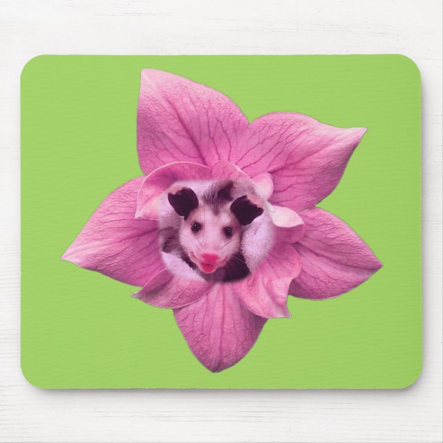 Tapis De Souris Bébé Opossum Sarigue (Devant)