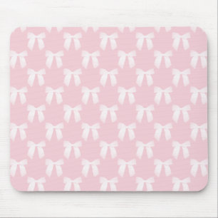 Tapis De Souris Bébé Pastel Rose Avec Vaches Blanches