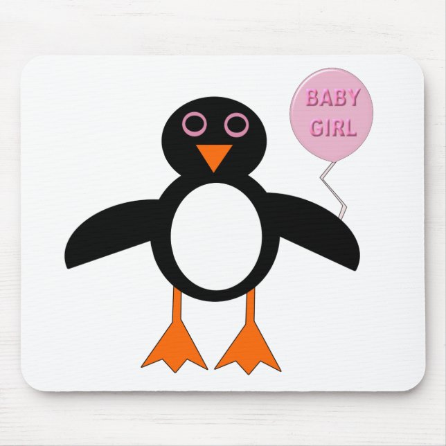 Tapis De Souris Bébé rose mignon fille Penguin Mousepad (Devant)