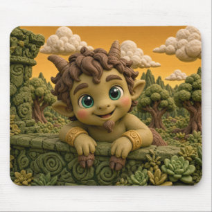 Tapis De Souris Bébé Satyre Mignon, Mythique