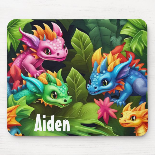 Tapis De Souris Bébés dragons mignons (Devant)