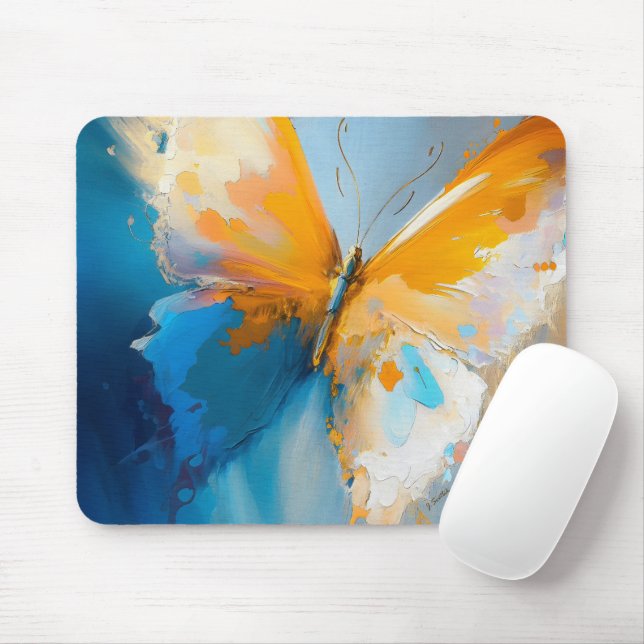Tapis De Souris Becoming Light – Abstract Butterfly In Motion (Avec souris)