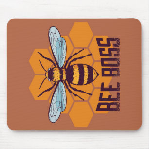Tapis De Souris Bee Boss Bee Don, I Love Bee, Bee-keeper Gifts