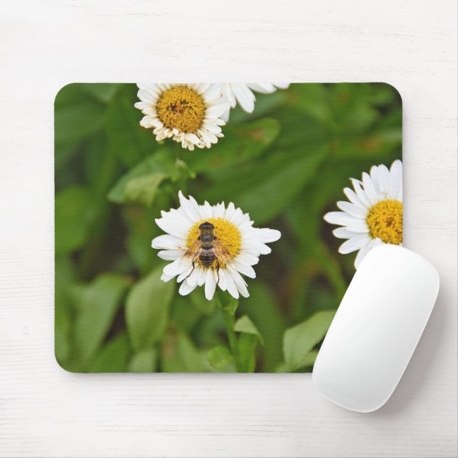 Tapis De Souris Bee de miel sur une marguerite (Avec souris)