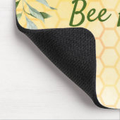 Tapis De Souris Bee Happy bumble abeilles jaune nid d'abeille flor (Coin)