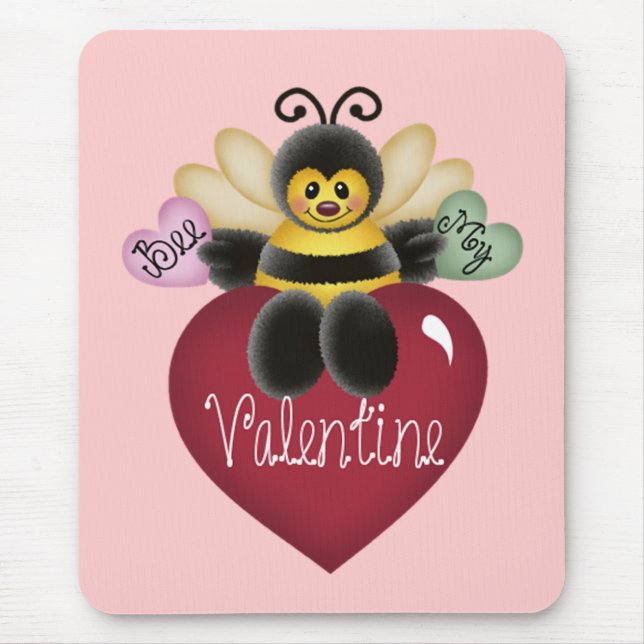 Tapis De Souris Bee My Valentine Mousepad (Devant)