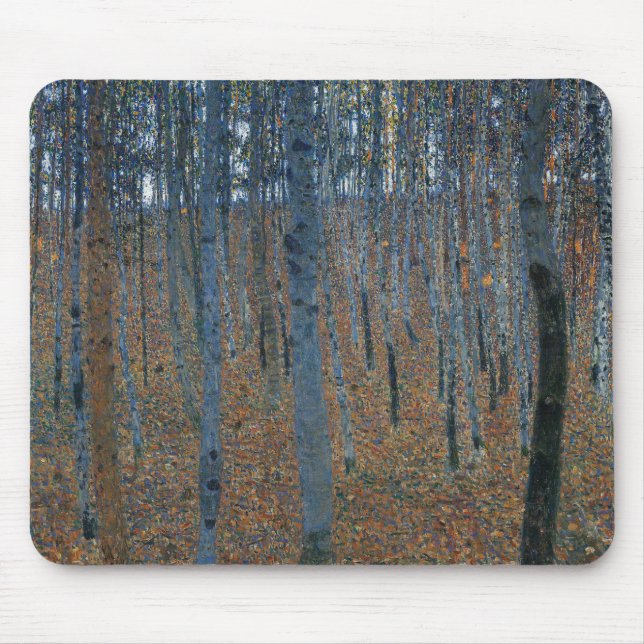 Tapis De Souris Beech Grove I par Gustav Klimt Peinture (Devant)