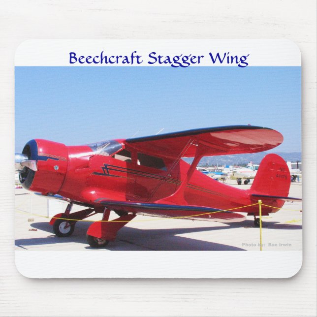 Tapis De Souris Beechcraft chancellent l'aile (Devant)