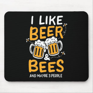 Tapis De Souris Beekeeper Gift I Like Beer And Bees