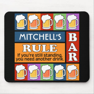 Tapis De Souris BEER Bar Pop Art NOM PERSONNALISÉ mousepad