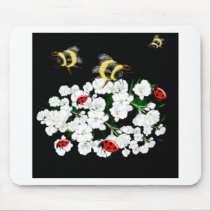 Tapis De Souris BEES et Ladybugs art de la nature