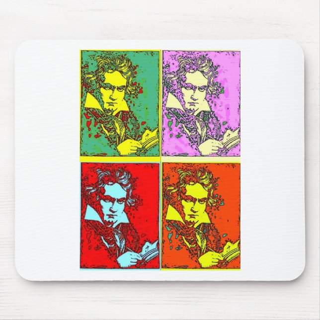 Tapis De Souris Beethoven pop-art (Devant)