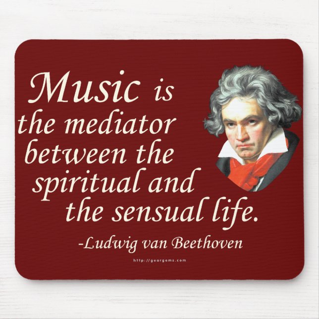 Tapis De Souris Beethoven sur la musique (Devant)