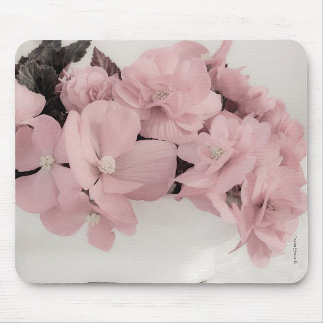 Tapis De Souris Bégonias rose Mousepad (Devant)