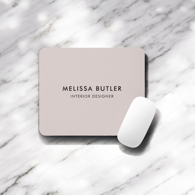 Tapis De Souris Beige clair moderne minimaliste (Créateur téléchargé)