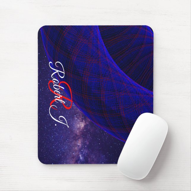 Tapis de souris Beignets Bleus Dans L'espace (Avec souris)