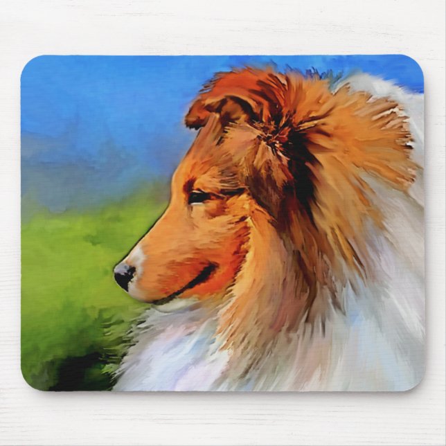 Tapis De Souris Bel art Mousepad de Sheltie (Devant)