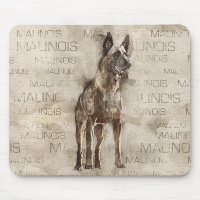 Tapis De Souris Belge Malinois - Mechelaar - Maligator (Devant)