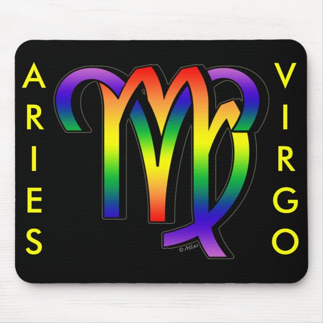 Tapis De Souris Bélier et Vierge de GLBT (Devant)