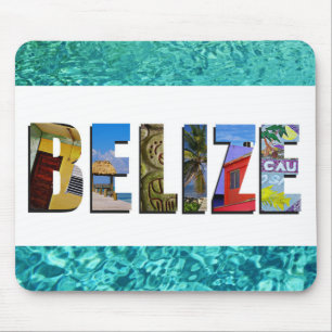 Tapis De Souris Belize Tropical Beach Blue Ocean Travel Photos