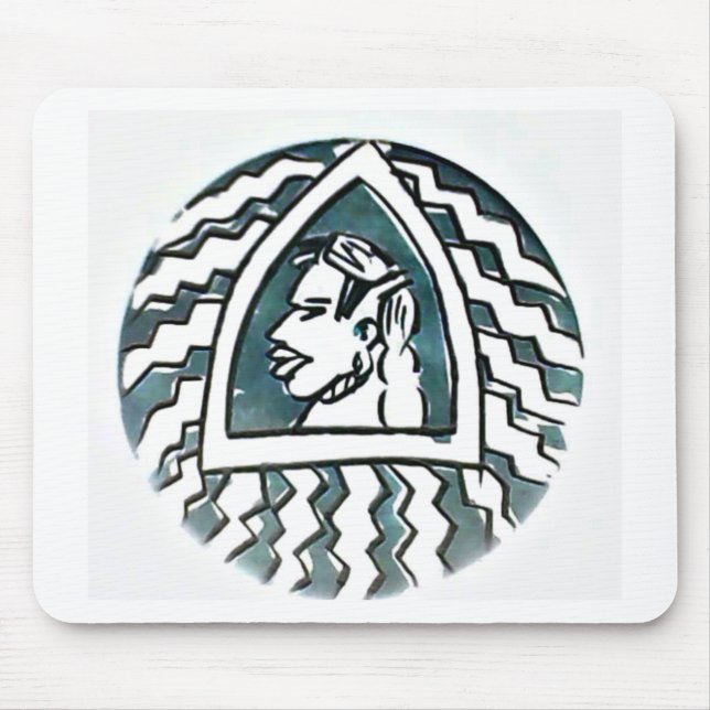 Tapis De Souris Belle Africaine Bongo Massai Portrait Tribal Art (Devant)