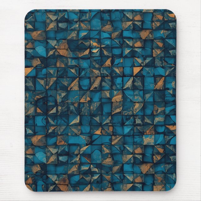 Tapis De Souris Belle apparence patchwork en sarcelle foncée (Devant)