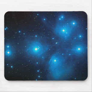 Tapis De Souris Belle Aqua Blue Constellation Pléiades Céleste