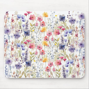 Tapis De Souris Belle aquarelle Fleurs Jardin de printemps