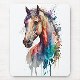 Tapis De Souris Belle aquarelle Horse Souris Pad
